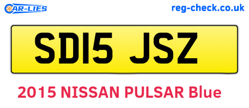 SD15JSZ are the vehicle registration plates.