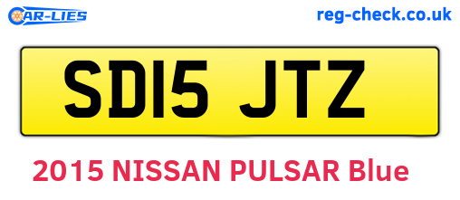 SD15JTZ are the vehicle registration plates.