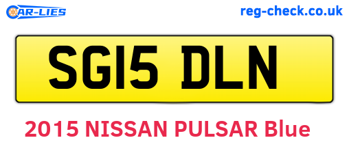 SG15DLN are the vehicle registration plates.