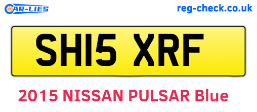 SH15XRF are the vehicle registration plates.