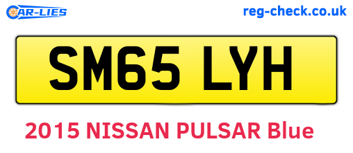 SM65LYH are the vehicle registration plates.