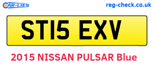 ST15EXV are the vehicle registration plates.