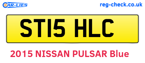 ST15HLC are the vehicle registration plates.