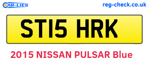 ST15HRK are the vehicle registration plates.