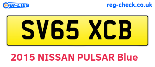SV65XCB are the vehicle registration plates.