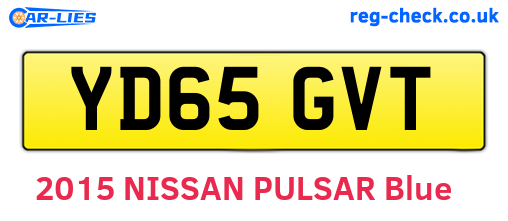YD65GVT are the vehicle registration plates.