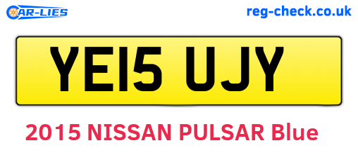YE15UJY are the vehicle registration plates.