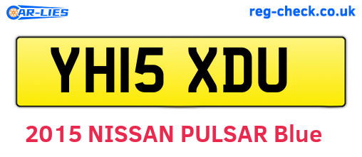 YH15XDU are the vehicle registration plates.
