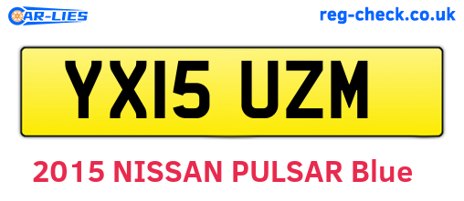 YX15UZM are the vehicle registration plates.