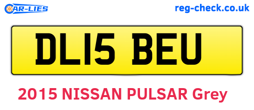 DL15BEU are the vehicle registration plates.