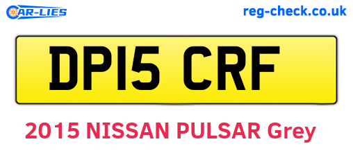 DP15CRF are the vehicle registration plates.