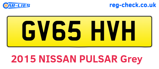 GV65HVH are the vehicle registration plates.
