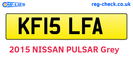 KF15LFA are the vehicle registration plates.