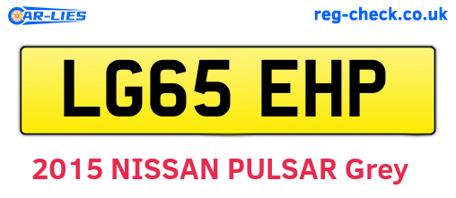 LG65EHP are the vehicle registration plates.