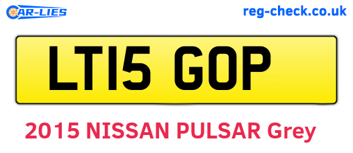 LT15GOP are the vehicle registration plates.
