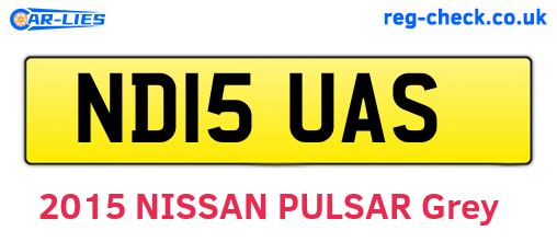 ND15UAS are the vehicle registration plates.
