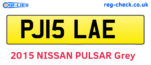 PJ15LAE are the vehicle registration plates.