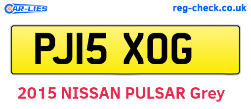 PJ15XOG are the vehicle registration plates.