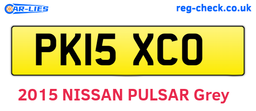 PK15XCO are the vehicle registration plates.