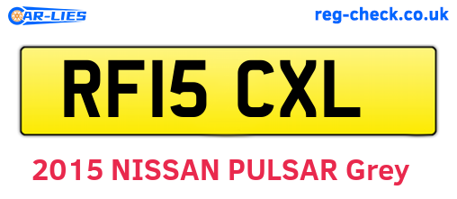 RF15CXL are the vehicle registration plates.