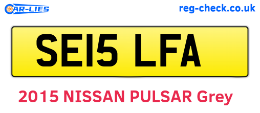 SE15LFA are the vehicle registration plates.
