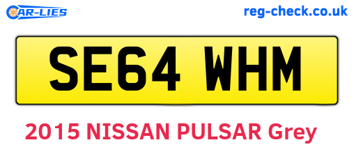 SE64WHM are the vehicle registration plates.