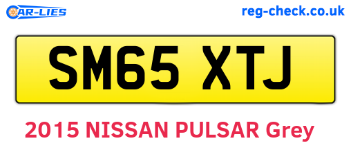 SM65XTJ are the vehicle registration plates.