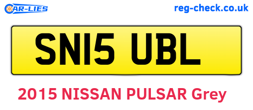 SN15UBL are the vehicle registration plates.