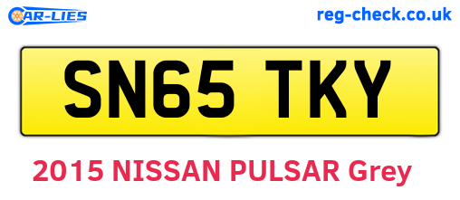 SN65TKY are the vehicle registration plates.