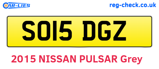 SO15DGZ are the vehicle registration plates.