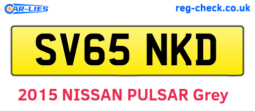 SV65NKD are the vehicle registration plates.
