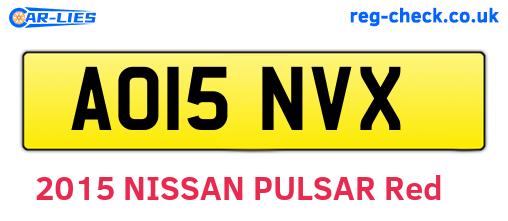 AO15NVX are the vehicle registration plates.