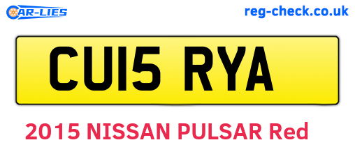 CU15RYA are the vehicle registration plates.