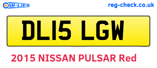 DL15LGW are the vehicle registration plates.