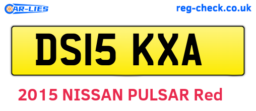 DS15KXA are the vehicle registration plates.