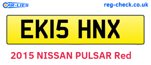 EK15HNX are the vehicle registration plates.