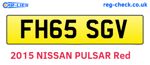 FH65SGV are the vehicle registration plates.