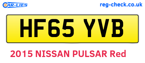 HF65YVB are the vehicle registration plates.
