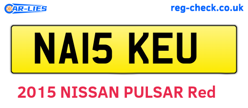 NA15KEU are the vehicle registration plates.