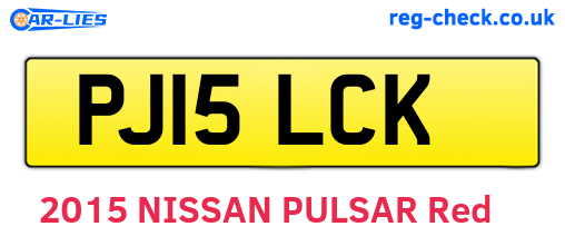 PJ15LCK are the vehicle registration plates.