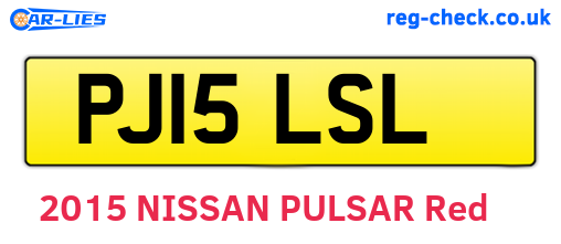 PJ15LSL are the vehicle registration plates.