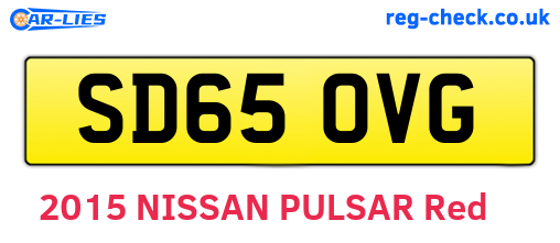 SD65OVG are the vehicle registration plates.