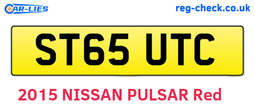 ST65UTC are the vehicle registration plates.