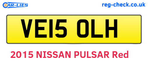 VE15OLH are the vehicle registration plates.