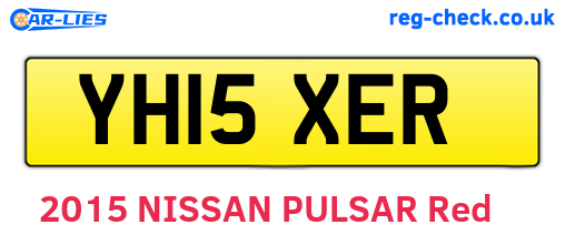 YH15XER are the vehicle registration plates.