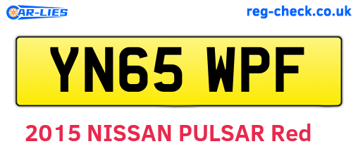 YN65WPF are the vehicle registration plates.