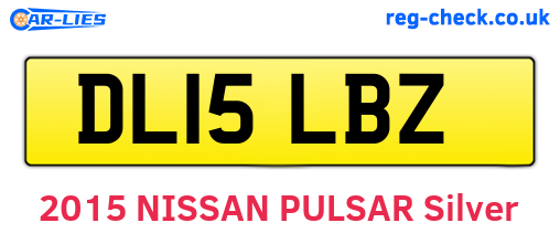 DL15LBZ are the vehicle registration plates.