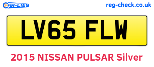 LV65FLW are the vehicle registration plates.