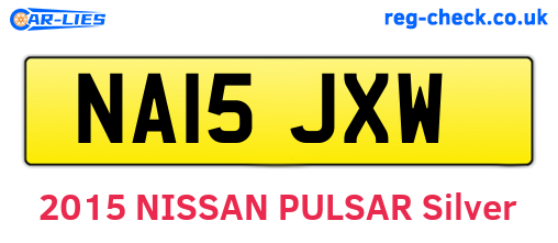 NA15JXW are the vehicle registration plates.