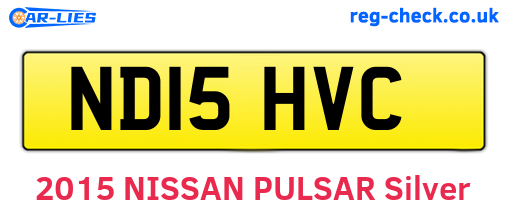 ND15HVC are the vehicle registration plates.